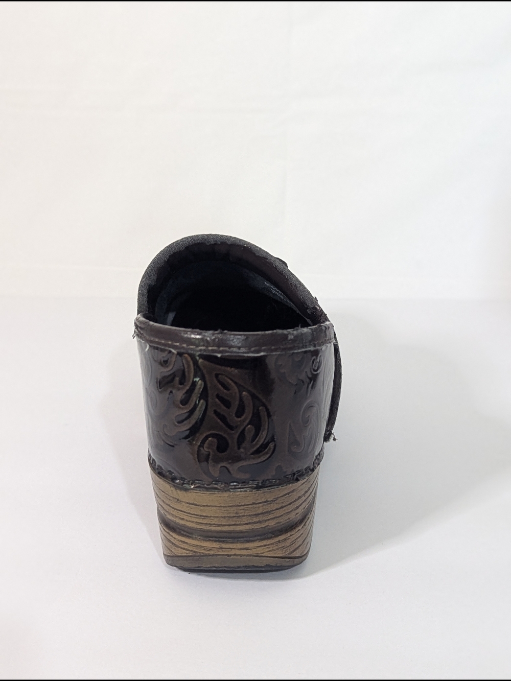 Dansko Professional Tooled Leather Clogs Womens EU 38 Brown Floral Slip Resistan - Picture 9 of 13